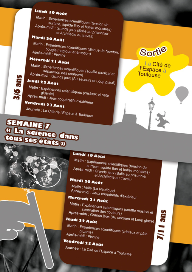 Accueil de Loisirs La Lauseta >> programme de Juillet-Août 2013