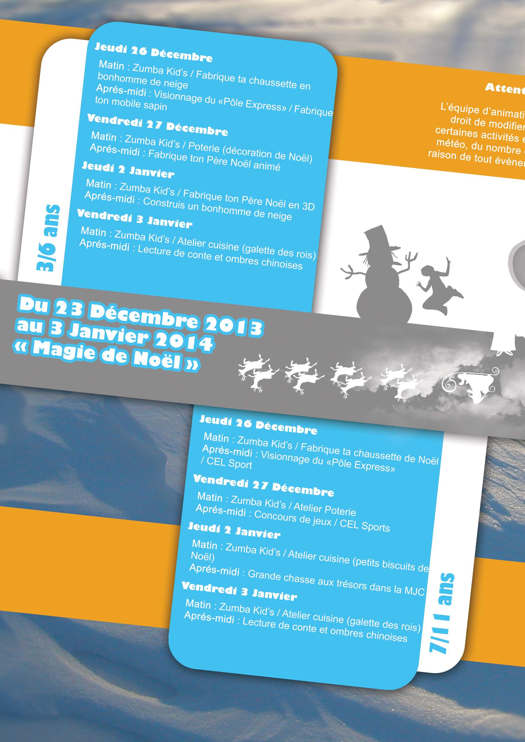 Accueil de Loisirs La Lauseta >> programme des vacances de Noël 2013