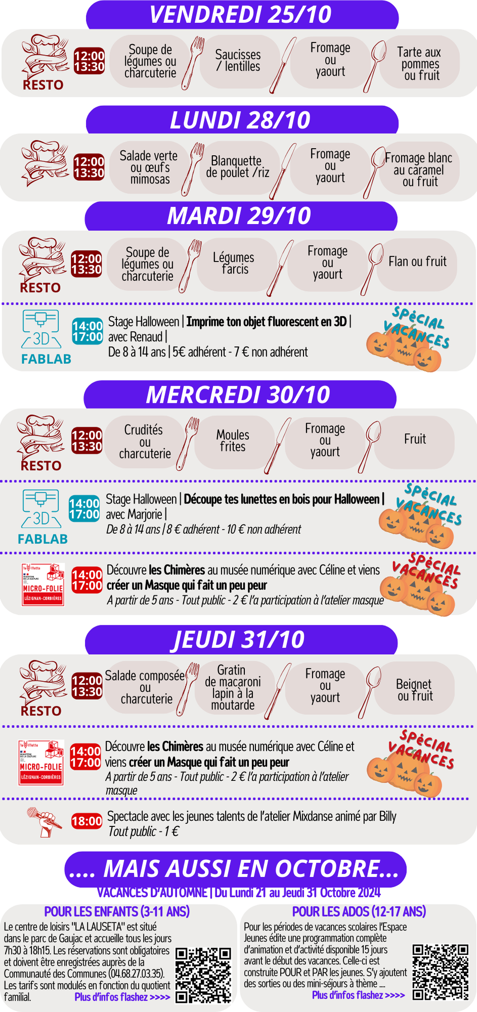 LES RENDEZ-VOUS DE LA MJC | Octobre 2024