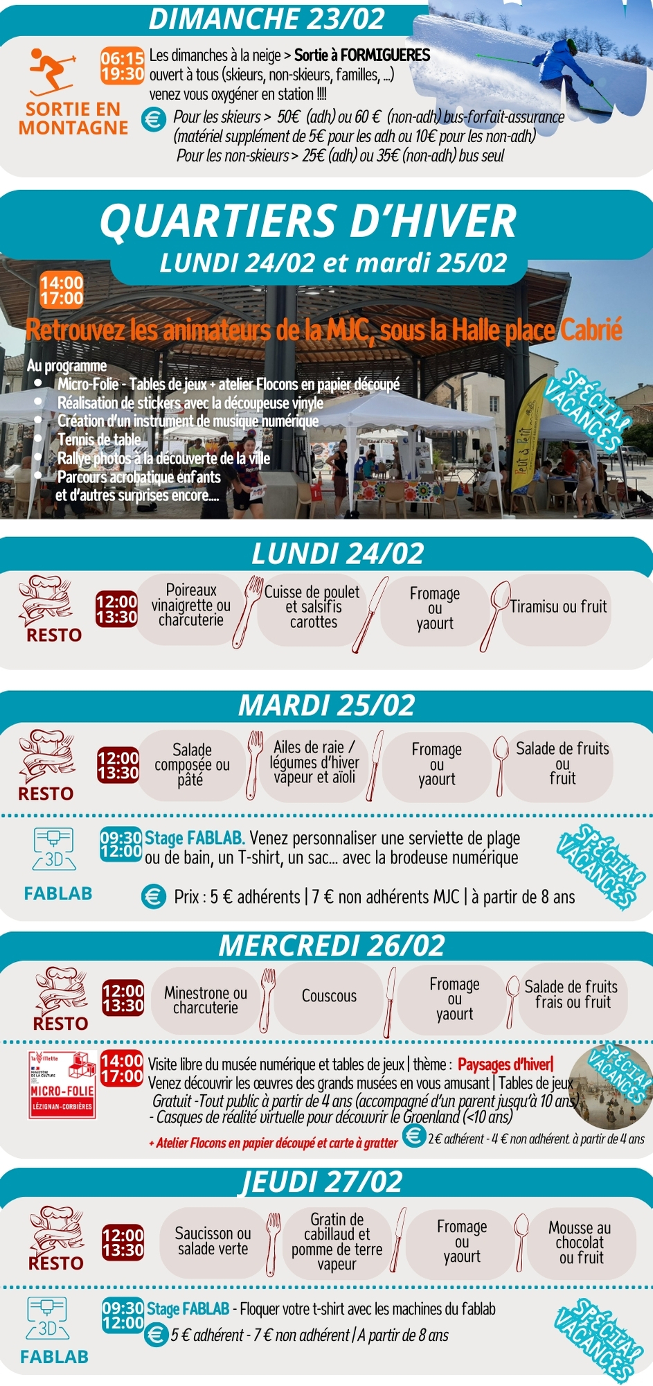 LES RENDEZ-VOUS DE LA MJC | Février 2025